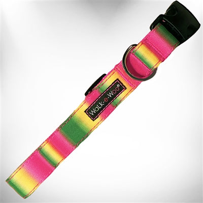 Pink/Green Tie Dye Dog Collars by WaLk-e-Woo