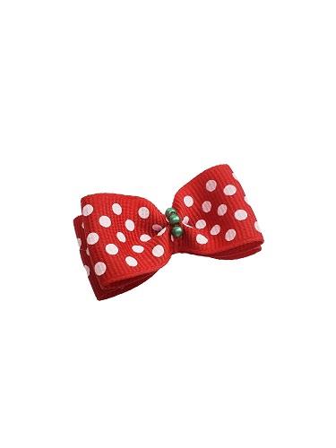 Red and White Polka Dots Hair Clips