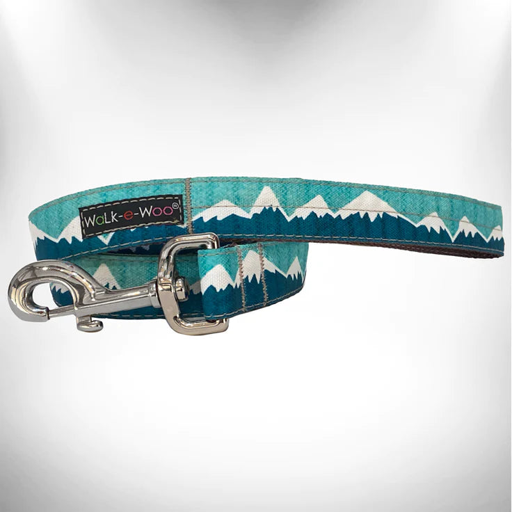 Wintergreen Snowcap Mountains Dog Leash by WaLk-e-Woo