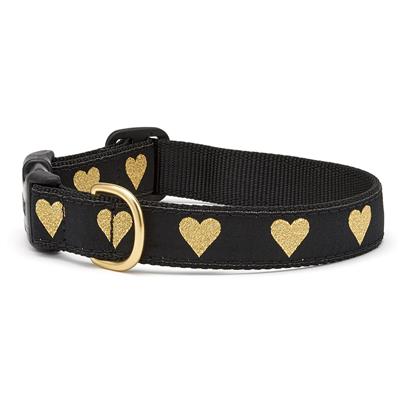 Hearts of Gold on Black Collar by Up Country