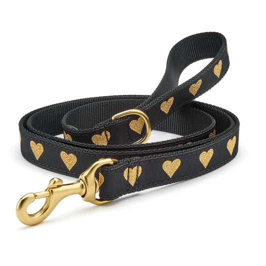 Hearts of Gold on Black Leash by Up Country