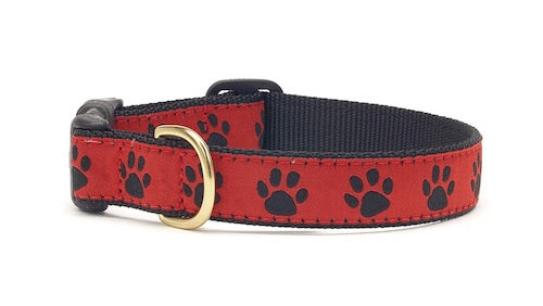 Red Black Paw Collar by Up Country