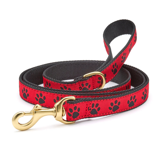 Red Black Paw Leash by Up Country